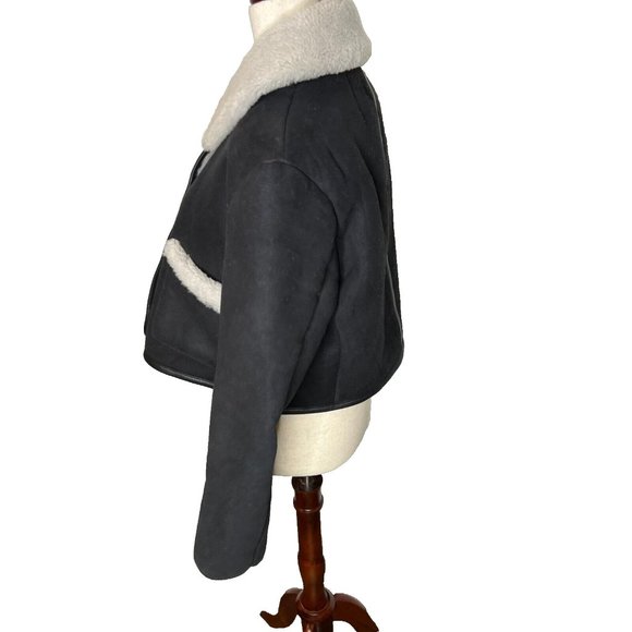 J.Crew $950 Collection Limited Edition Cropped Shearling Jacket Size S BV677 - Picture 8 of 12